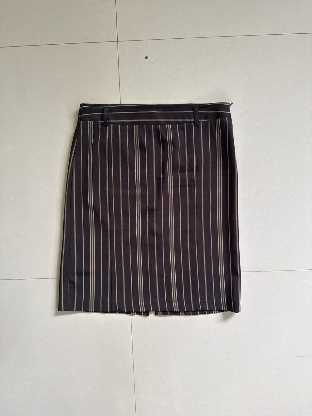 Vintage XOXO Tailored Dark Brown Pinstripe Pencil Skirt